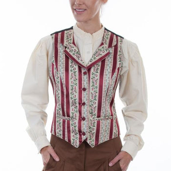 Darling Old West Scully Ladies Stripped Vest-Size M - Blanche's Place